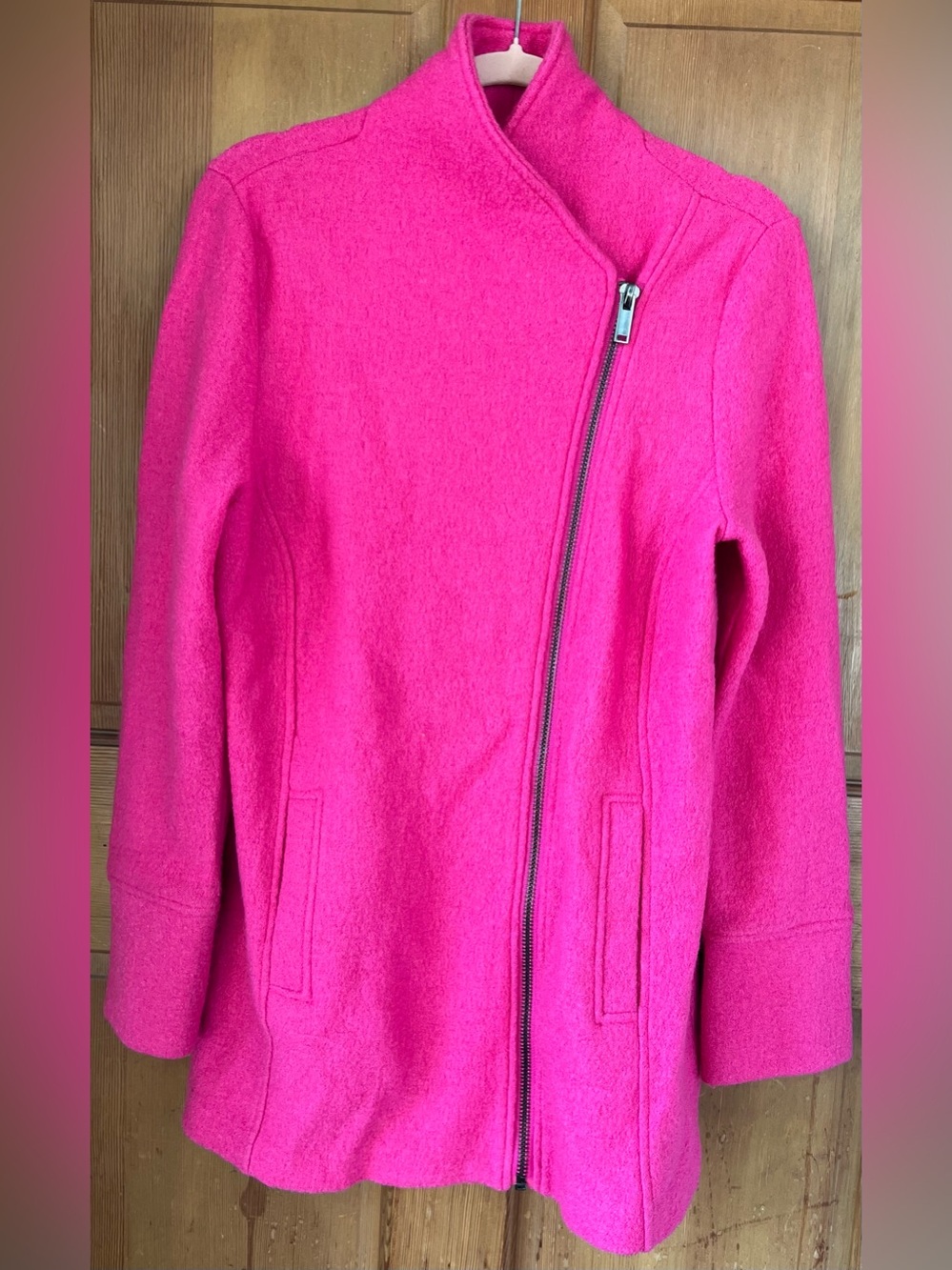 Nicole Miller Pink Wool-Blend Coat M